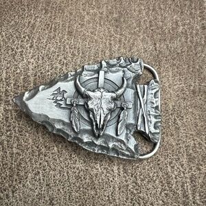 Siskiyou Steer Skull Arrowhead Belt Buckle